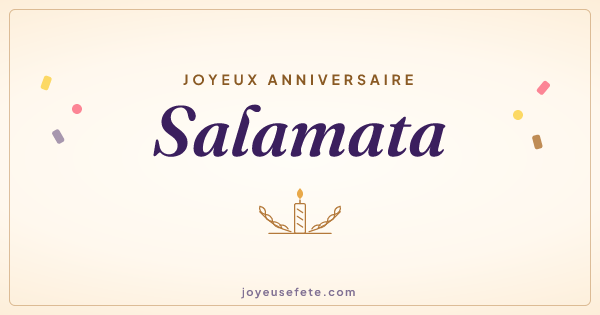 Image « Joyeux anniversaire Salamata » au format large