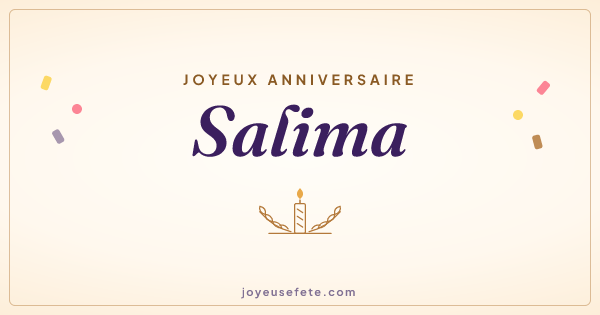 Image « Joyeux anniversaire Salima » au format large
