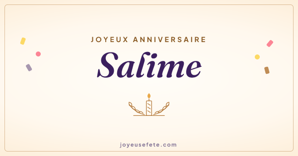 Image « Joyeux anniversaire Salime » au format large