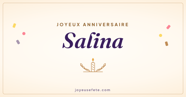 Image « Joyeux anniversaire Salina » au format large
