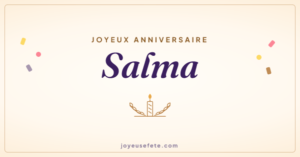 Image « Joyeux anniversaire Salma » au format large