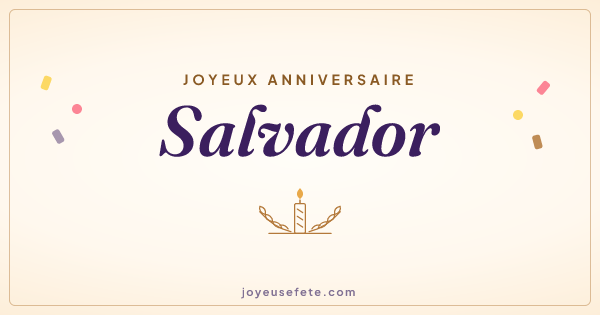 Image « Joyeux anniversaire Salvador » au format large