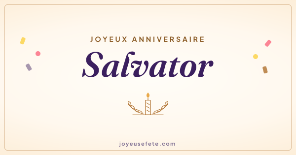 Image « Joyeux anniversaire Salvator » au format large