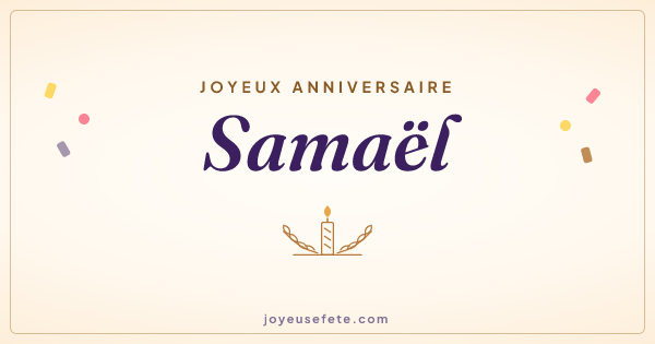 Image « Joyeux anniversaire Samaël » au format large