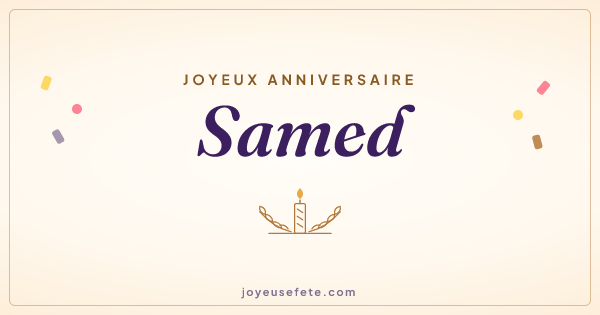 Image « Joyeux anniversaire Samed » au format large