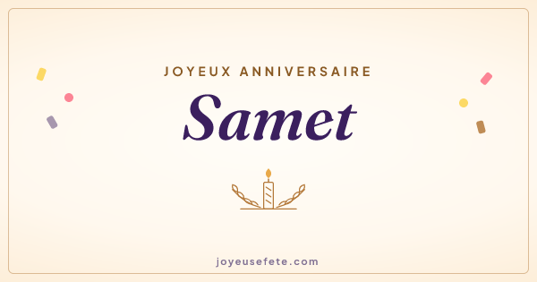 Image « Joyeux anniversaire Samet » au format large