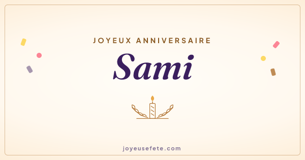Image « Joyeux anniversaire Sami » au format large