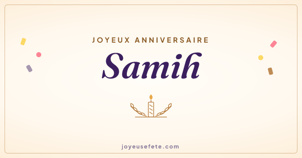 Image « Joyeux anniversaire Samih » au format large