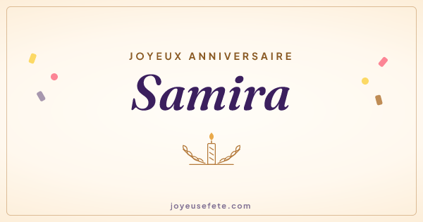 Image « Joyeux anniversaire Samira » au format large