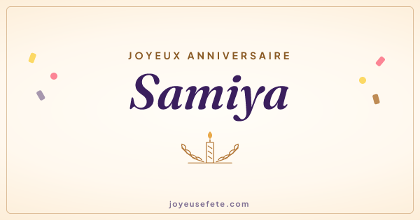 Image « Joyeux anniversaire Samiya » au format large