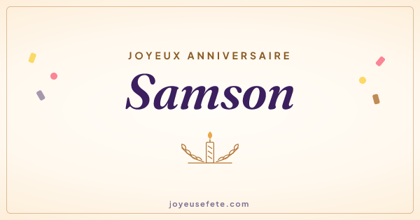 Image « Joyeux anniversaire Samson » au format large