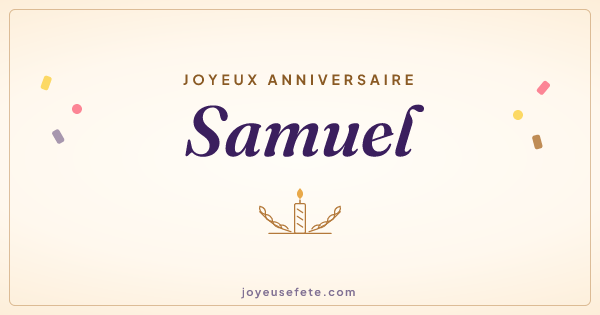 Image « Joyeux anniversaire Samuel » au format large