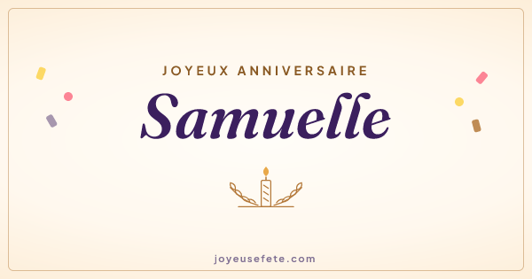 Image « Joyeux anniversaire Samuelle » au format large
