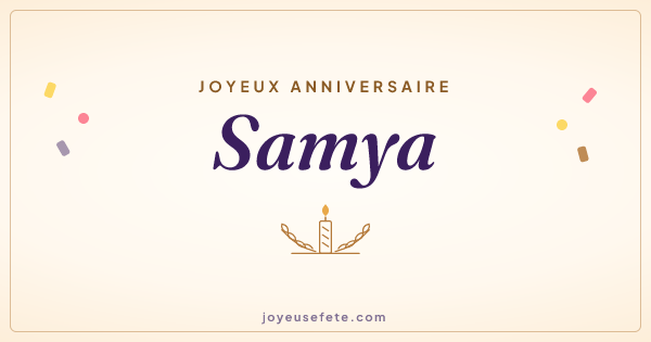 Image « Joyeux anniversaire Samya » au format large