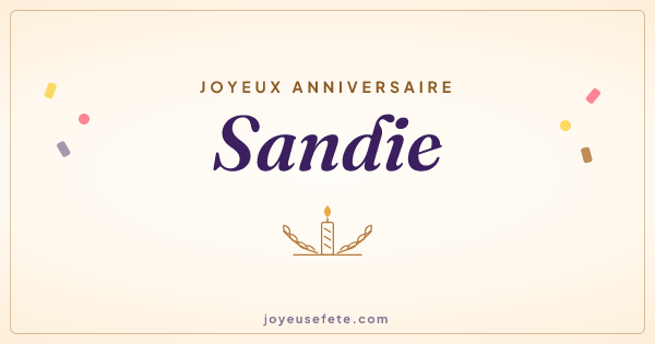 Image « Joyeux anniversaire Sandie » au format large