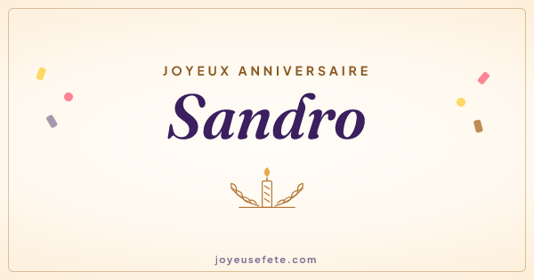 Image « Joyeux anniversaire Sandro » au format large