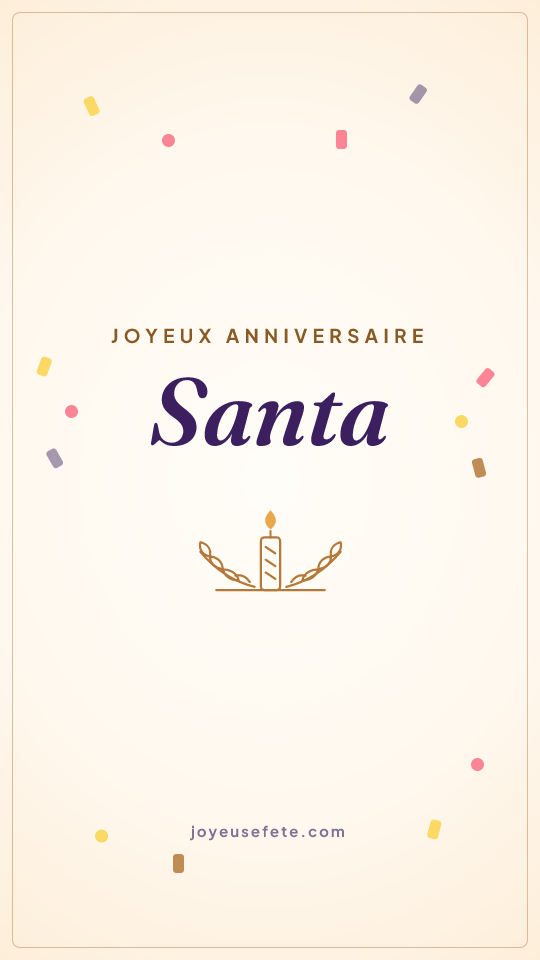 Image « Joyeux anniversaire Santa » au format story