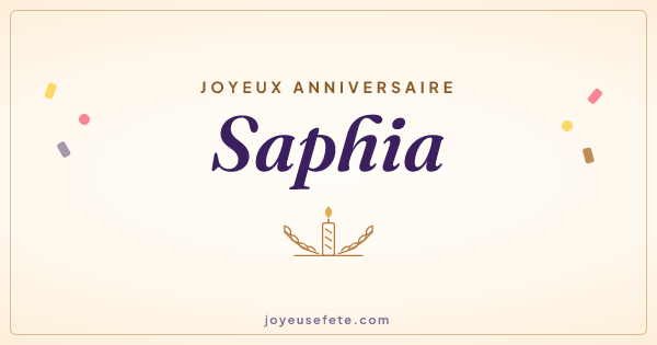 Image « Joyeux anniversaire Saphia » au format large
