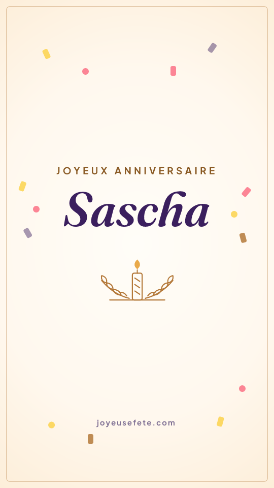 Image « Joyeux anniversaire Sascha » au format story