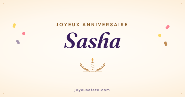 Image « Joyeux anniversaire Sasha » au format large