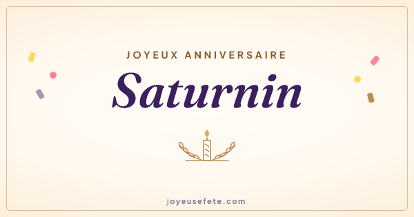 Image « Joyeux anniversaire Saturnin » au format large