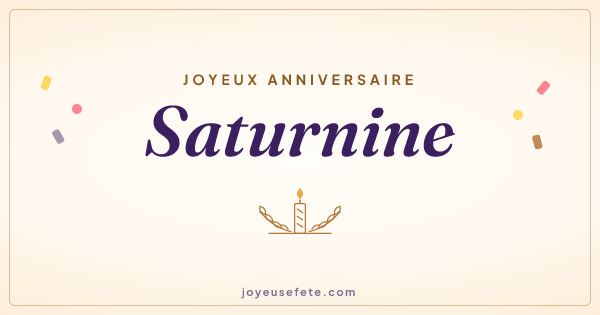 Image « Joyeux anniversaire Saturnine » au format large