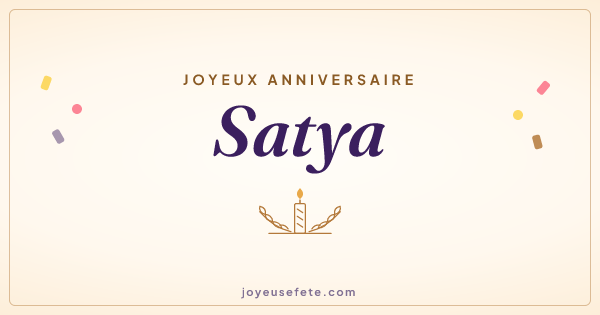 Image « Joyeux anniversaire Satya » au format large