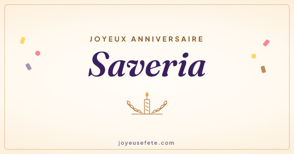 Image « Joyeux anniversaire Saveria » au format large