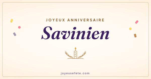 Image « Joyeux anniversaire Savinien » au format large