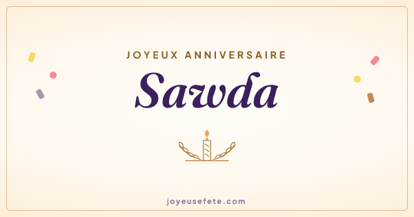 Image « Joyeux anniversaire Sawda » au format large