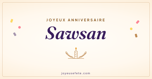 Image « Joyeux anniversaire Sawsan » au format large