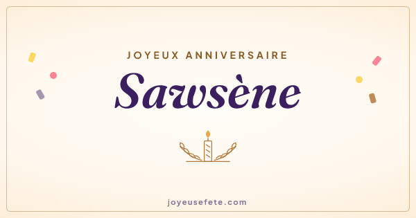 Image « Joyeux anniversaire Sawsène » au format large
