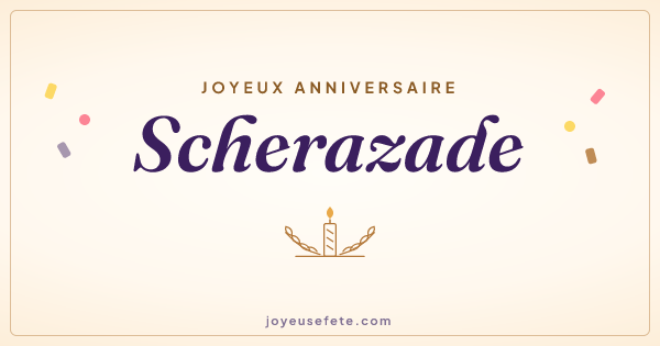 Image « Joyeux anniversaire Scherazade » au format large