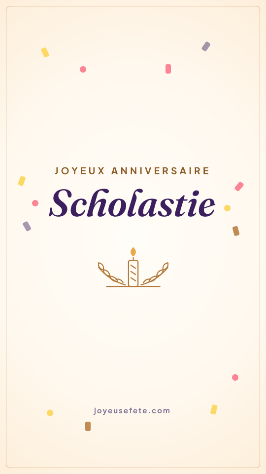 Image « Joyeux anniversaire Scholastie » au format story