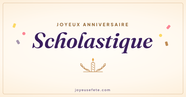 Image « Joyeux anniversaire Scholastique » au format large