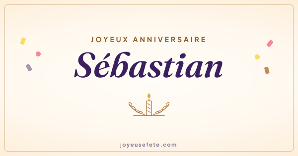 Image « Joyeux anniversaire Sébastian » au format large