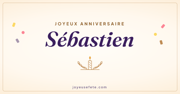 Image « Joyeux anniversaire Sébastien » au format large