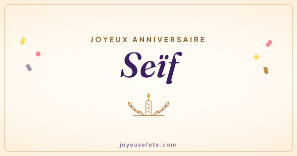 Image « Joyeux anniversaire Seïf » au format large