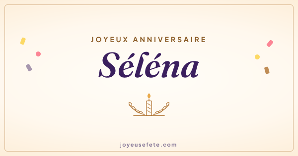 Image « Joyeux anniversaire Séléna » au format large