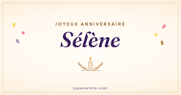 Image « Joyeux anniversaire Sélène » au format large