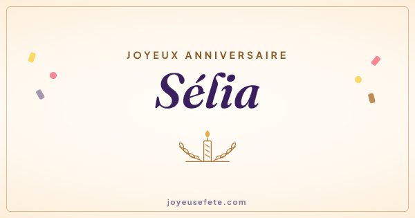 Image « Joyeux anniversaire Sélia » au format large