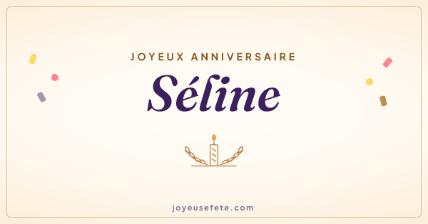 Image « Joyeux anniversaire Séline » au format large