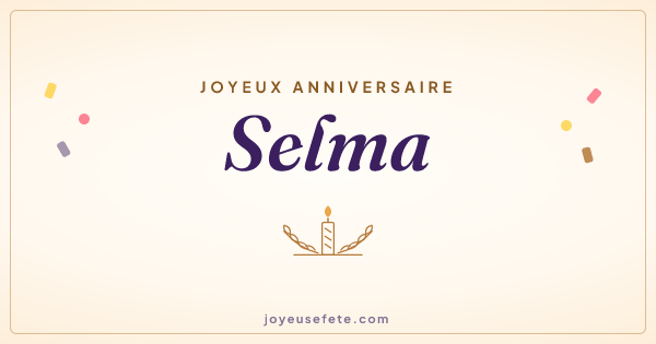 Image « Joyeux anniversaire Selma » au format large