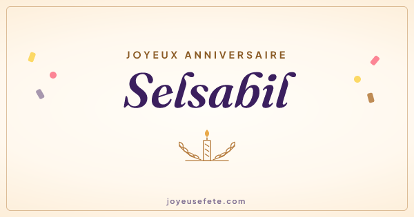 Image « Joyeux anniversaire Selsabil » au format large