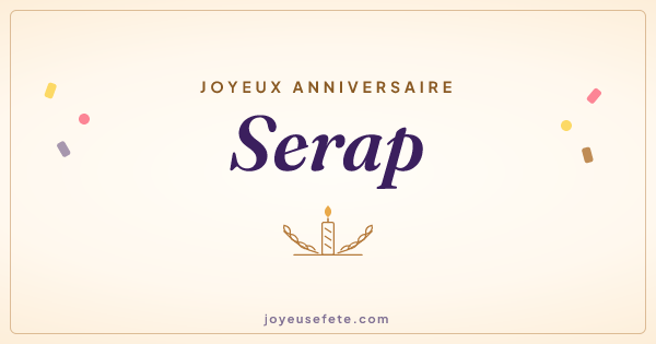 Image « Joyeux anniversaire Serap » au format large