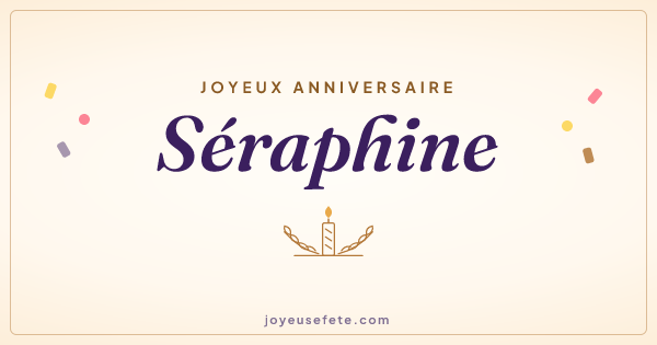 Image « Joyeux anniversaire Séraphine » au format large