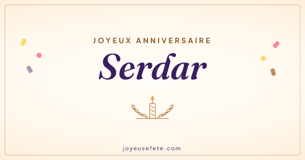 Image « Joyeux anniversaire Serdar » au format large