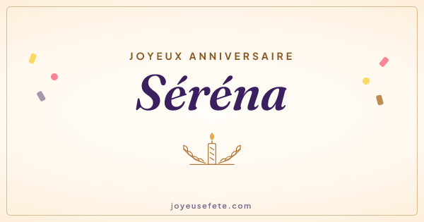 Image « Joyeux anniversaire Séréna » au format large