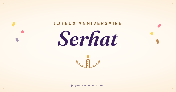 Image « Joyeux anniversaire Serhat » au format large