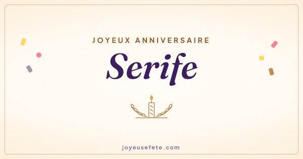 Image « Joyeux anniversaire Serife » au format large